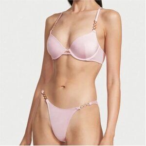 Victoria's Secret Swim Light Pink Brazilian Push Up Bikini